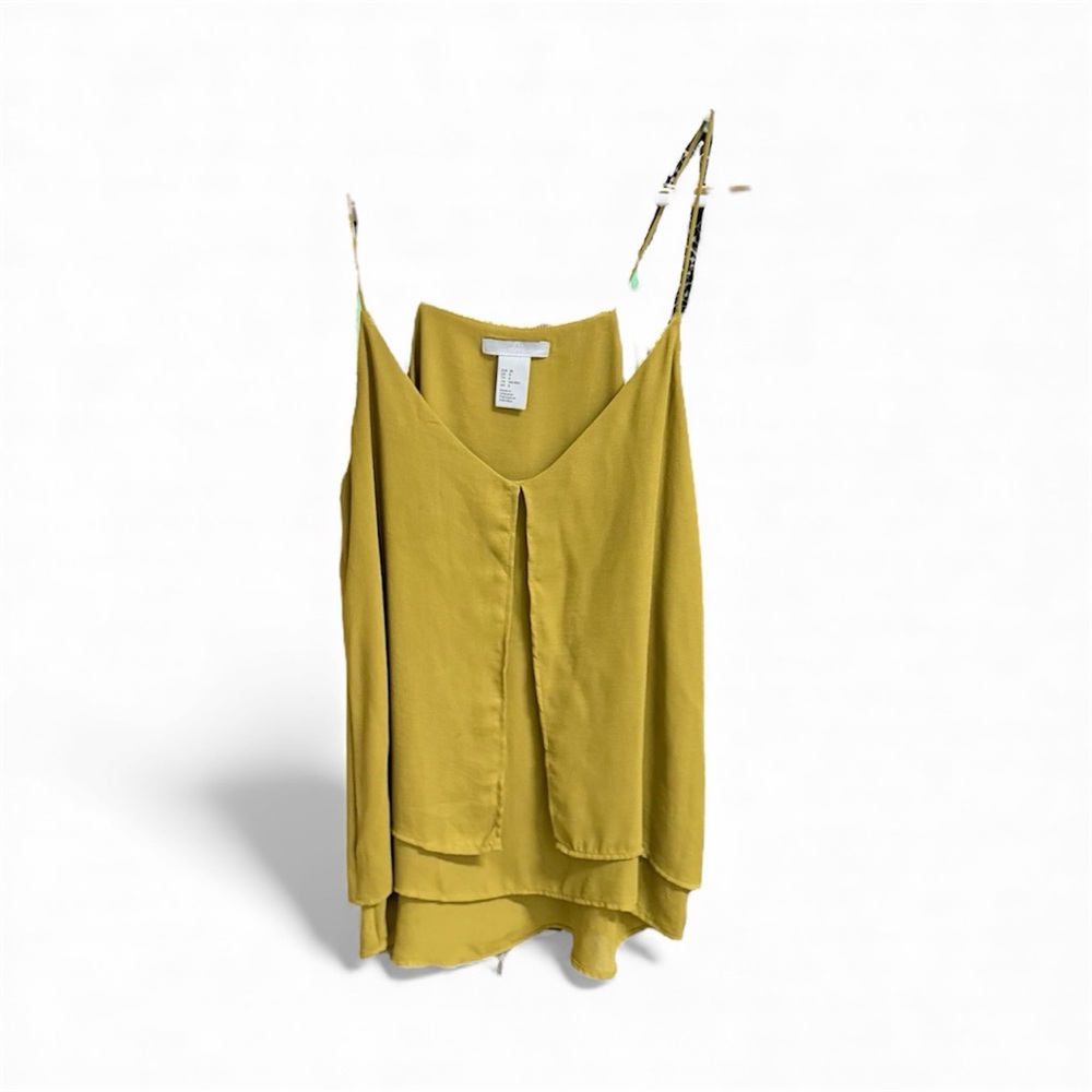 H&M Green Spaghetti Strap Layered Blouse Sz 8